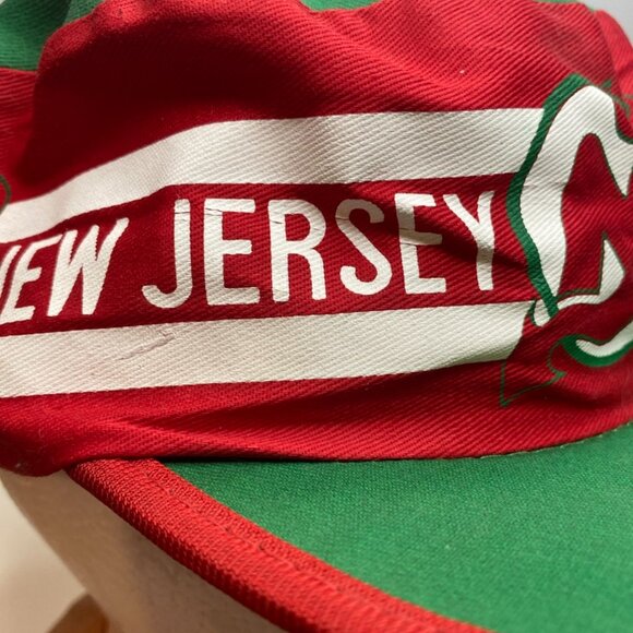 Vintage 80s New Jersey Devils 100% Cotton M/L NHL Hockey Painter Hat Rare - Picture 3 of 12